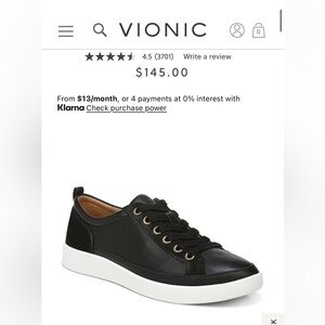 Vionic Black Women's Sneakers 6